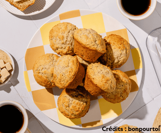 RECETTE MUFFIN AVEC CASSONADE SUCRE DE CANNE BLOND LA PERRUCHE